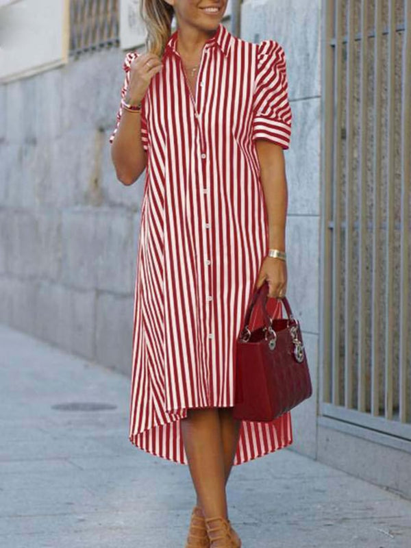 loose mid length shirt dress