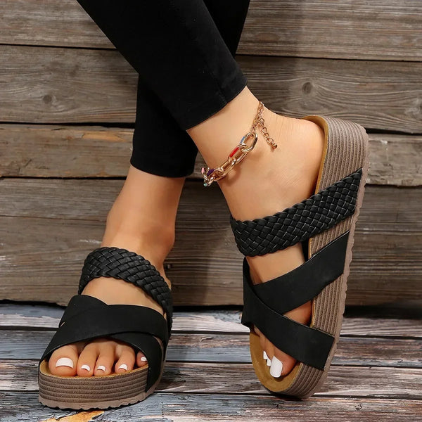 Sandalias trenzadas para mujer